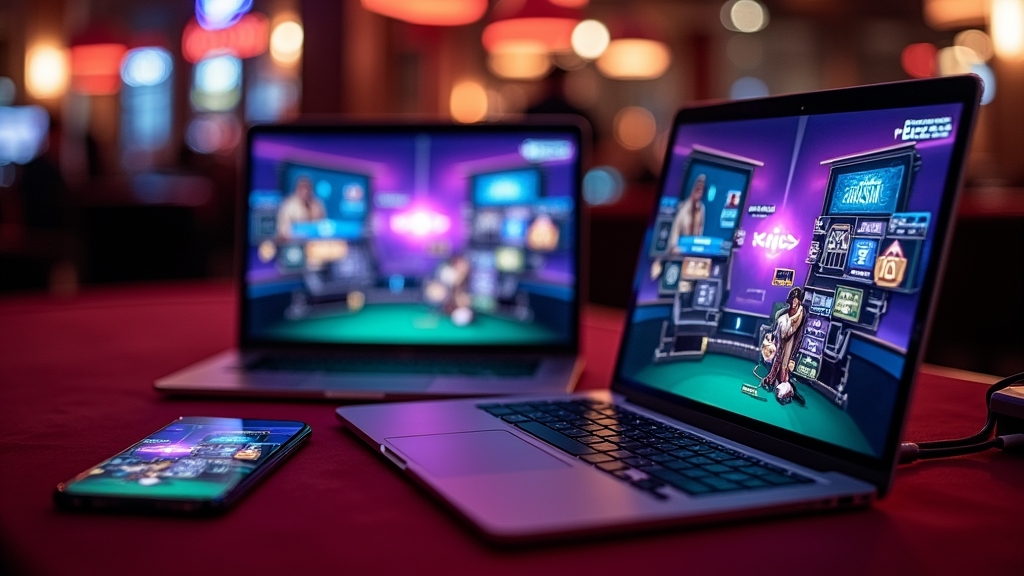 Teléfono, tableta y portátil con acceso a la misma plataforma de juego