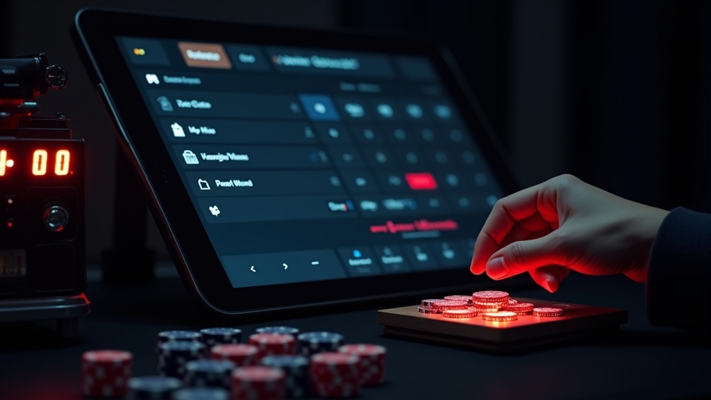 Pantalla de cajero con confirmación de depósito y saldo en una cuenta de casino